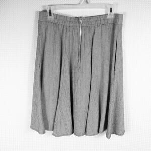 Perceptions Women’s 8 Houndstooth A-Line Skirt Gray Black Lined Vintage Rayon